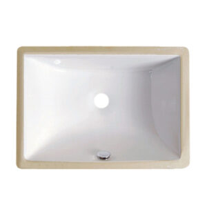 Undermount rectangular white