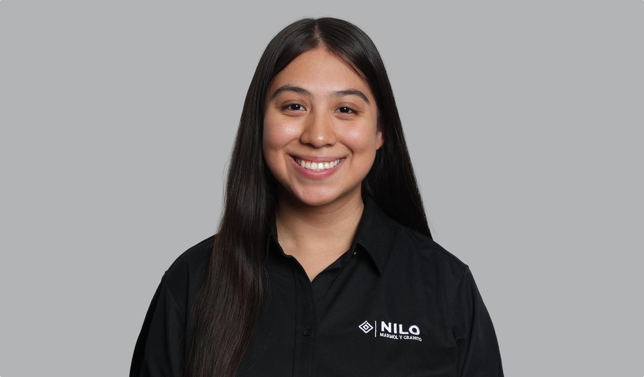 Nilo Group team member in a branded black shirt